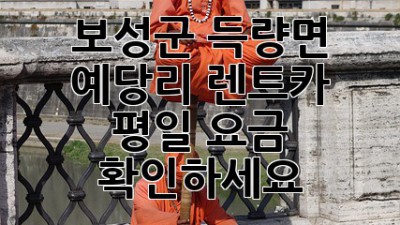 보성군 득량면 예당리 렌트카, 평일 요금 확인하세요!